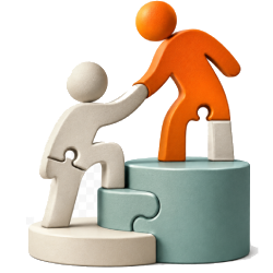 Entering an open puzzle doorway representing easier access to business opportunities