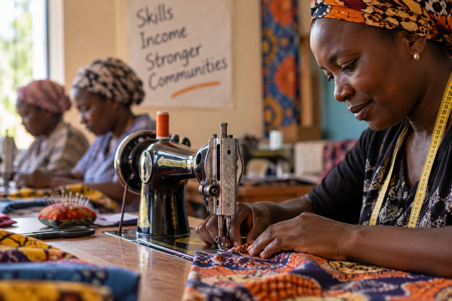 Women sewing in a workshop