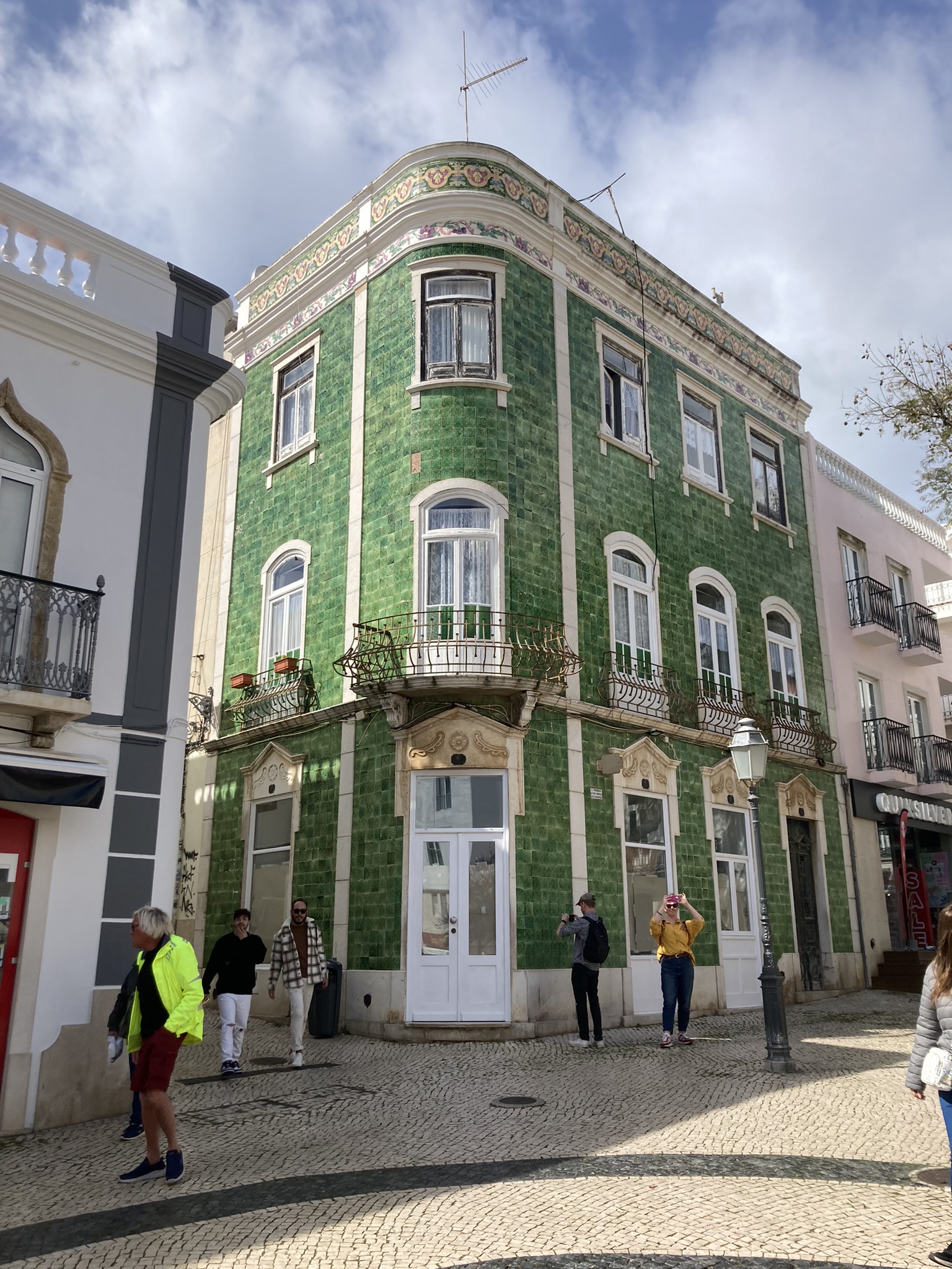 Traditional tiled building in Lagos